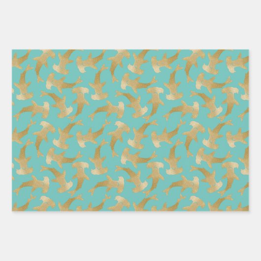 Weißpapier für Haifischflossen-Set 3 Geschenkpapier Set (Vorderseite 3)