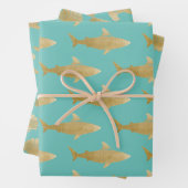 Weißpapier für Haifischflossen-Set 3 Geschenkpapier Set (Beispiel)