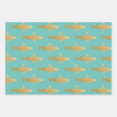 Weißpapier für Haifischflossen-Set 3 Geschenkpapier Set (Vorderseite)