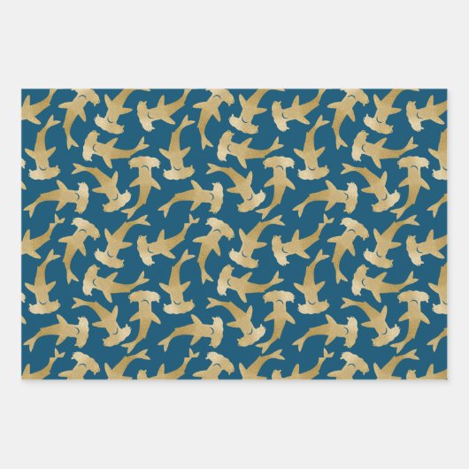 Weißpapier für Haifischflossen-Set 3 Geschenkpapier Set (Vorderseite 3)