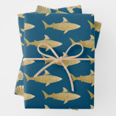 Weißpapier für Haifischflossen-Set 3 Geschenkpapier Set (Beispiel)