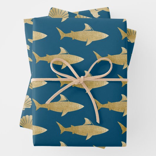 Weißpapier für Haifischflossen-Set 3 Geschenkpapier Set (Beispiel)