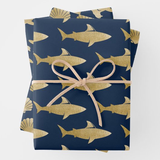 Weißpapier für Haifischflossen-Set 3 Geschenkpapier Set (Beispiel)