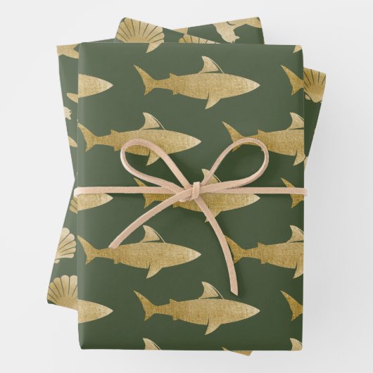 Weißpapier für Haifischflossen-Set 3 Geschenkpapier Set (Beispiel)