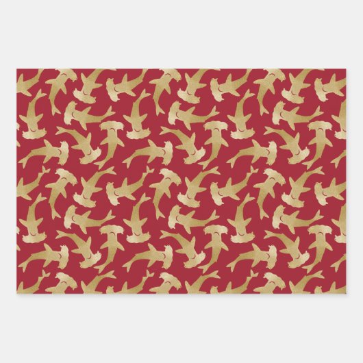 Weißpapier für Haifischflossen-Set 3 Geschenkpapier Set (Vorderseite 3)