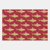 Weißpapier für Haifischflossen-Set 3 Geschenkpapier Set (Vorderseite)