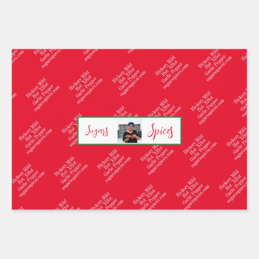 Weißpapier für Zuckerspieße mit einem Set von 3 St Geschenkpapier Set (Vorderseite 2)