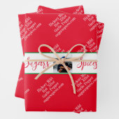 Weißpapier für Zuckerspieße mit einem Set von 3 St Geschenkpapier Set (Beispiel)