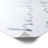 Weißpapier mit Text und Stift Poster (Ecke)