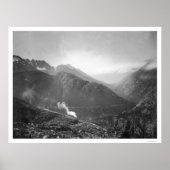 Weißpass Eisenbahn Zug Alaska 1910 Poster (Vorne)