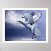 Weißpegasus Print Poster (Vorne)