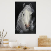 Weißpferdchen-Malplakat Poster (Küche)