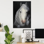 Weißpferdchen-Malplakat Poster (Heimbüro)