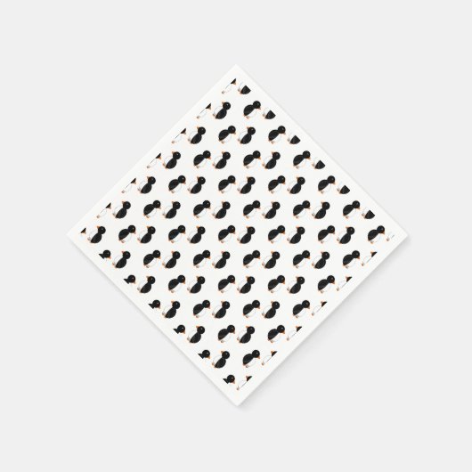 Weißpinguine Serviette (Ecke)