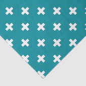 Weißpolka kreuzt aquamarin seidenpapier (Ausschnitt)