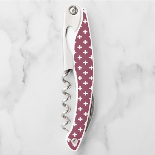 Weißpolka kreuzt auf Maulbeere Kellnermesser (Vorderseite)