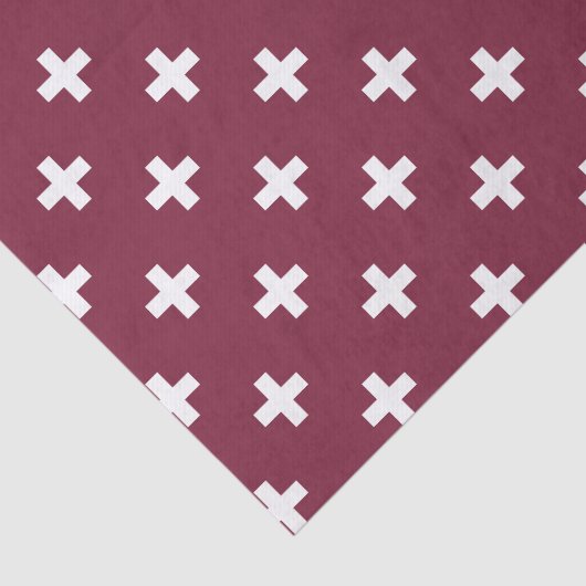 Weißpolka kreuzt auf Maulbeere Seidenpapier (Ausschnitt)