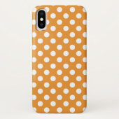 Weißpolka-Punkte auf Bernstein Case-Mate iPhone Hülle (Rückseite)