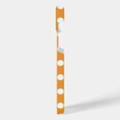 Weißpolka-Punkte auf Bernstein iPhone Hülle (Linke Seite)