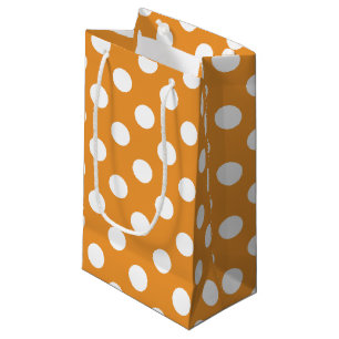 Weißpolka-Punkte auf Bernstein Kleine Geschenktüte