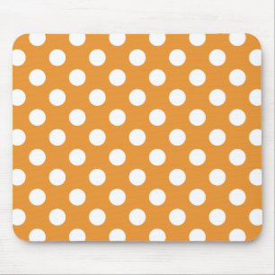 Weißpolka-Punkte auf Bernstein Mousepad