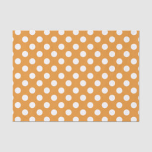 Weißpolka-Punkte auf Bernstein Seidenpapier