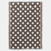 Weißpolka-Punkte auf braun Decke (Vorderseite Vertikal)