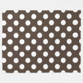Weißpolka-Punkte auf braun Fleecedecke (Vorderseite (Horizontal))