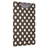 Weißpolka-Punkte auf braun Klemmbrett (Rechts)