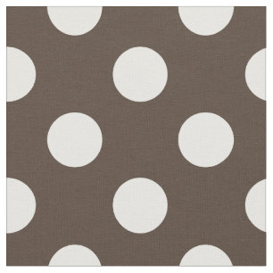 Weißpolka-Punkte auf braun Stoff