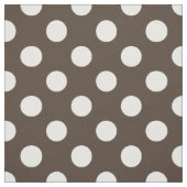 Weißpolka-Punkte auf braun Stoff (Muster)