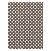 Weißpolka-Punkte auf braun Tischdecke (Vorderseite)
