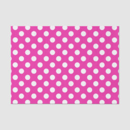 Weißpolka-Punkte auf Fuchsia Seidenpapier