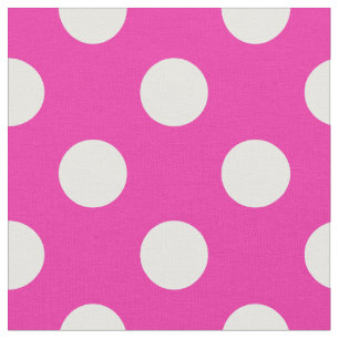 Weißpolka-Punkte auf Fuchsia Stoff
