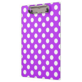 Weißpolka Punkte auf leuchtend lila Klemmbrett (Links)