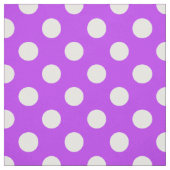 Weißpolka Punkte auf leuchtend lila Stoff (Muster)