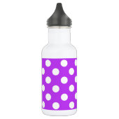 Weißpolka Punkte auf leuchtend lila Trinkflasche (Links)