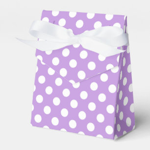 Weißpolka-Punkte auf Lila Geschenkschachtel