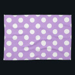Weißpolka-Punkte auf Lila Handtuch<br><div class="desc">Weißpolka-Punkte auf Lila</div>