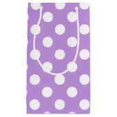 Weißpolka-Punkte auf Lila Kleine Geschenktüte (Vorderseite)