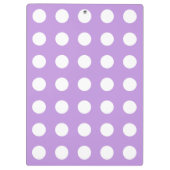 Weißpolka-Punkte auf Lila Klemmbrett (Rückseite)