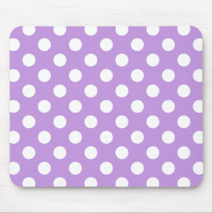 Weißpolka-Punkte auf Lila Mousepad
