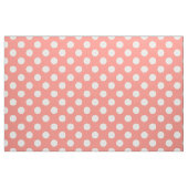 Weißpolka-Punkte auf Pfirsich Stoff (Fat Quarter (45,7 x 55,9 cm))