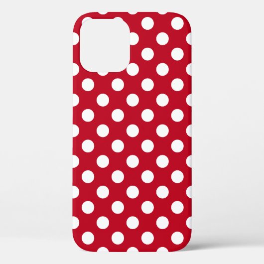Weißpolka Punkte auf rot Case-Mate iPhone Hülle (Rückseite)