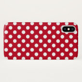 Weißpolka Punkte auf rot Case-Mate iPhone Hülle (Rückseite (Horizontal))