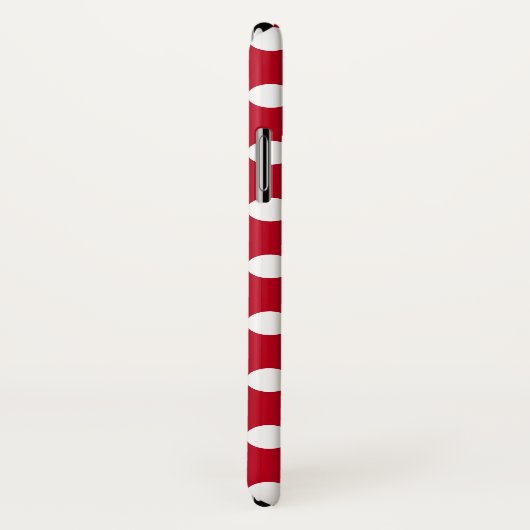 Weißpolka Punkte auf rot Case-Mate iPhone Hülle (Hinten/Rechts)