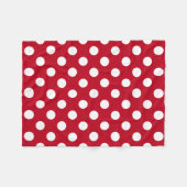 Weißpolka Punkte auf rot Fleecedecke (Vorderseite (Horizontal))