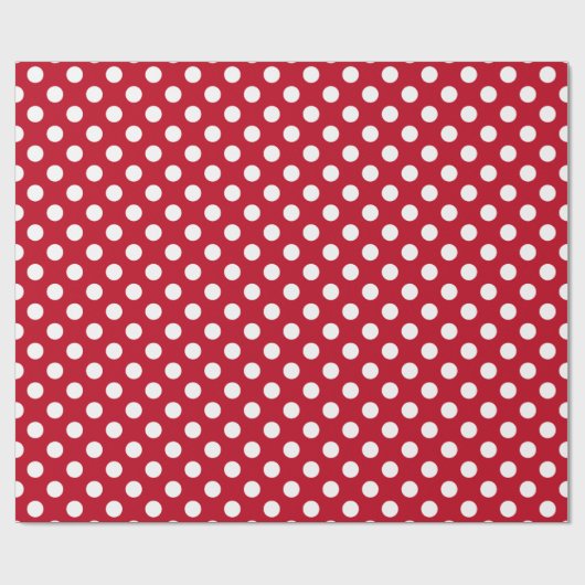 Weißpolka Punkte auf rot Geschenkpapier (Flach)