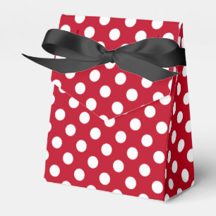 Weißpolka Punkte auf rot Geschenkschachtel