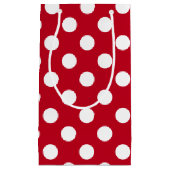 Weißpolka Punkte auf rot Kleine Geschenktüte (Vorderseite)